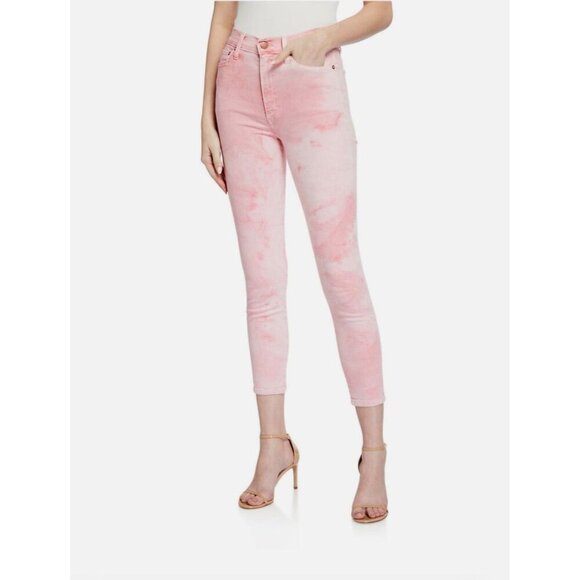 Alice + Olivia Jeans Good High Rise Skinny Ankle Crystal Cloud Size 30 - Picture 1 of 12